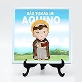 Quadro Azulejo Santinho São Tomás De Aquino 24