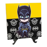 Quadro Azulejo Símbolo Batman Arte Tipo Desenho Liga Justiça