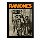 Quadro Banda Ramones Punk Rock Foto Arte Poster Moldurado