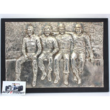 Quadro Banhado Em Prata Iguti F1 Senna Piquet Prost Mansel
