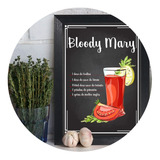 Quadro Bebida Bloody Mary 22x32cm Moldura Preta Cor 