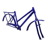 Quadro Bicicleta Aro 26 Wrp Poti Completo C Garfo Azul