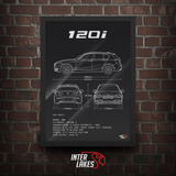 Quadro Bmw 120i F20 - Poster Carro Interlakes