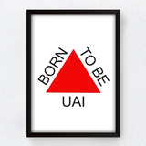 Quadro Born To Be Uai Minas Gerais Belo Horizonte Bandeira