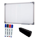 Quadro Branco 120x90 Aluminio Soft Apagador E 4 Canetas