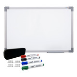 Quadro Branco 90x60 Stalo Lousa Com Apagador E 4 Canetas