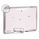 Quadro Branco Magnético Moldura Alumínio Cafix 100x80 Cm