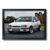 Quadro Brasil Carro Chevrolet Kadett 1993 Com Moldura A4