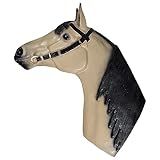 Quadro Cabeça Busto De Cavalo Para Parede Resina Bege Marrom Bege 
