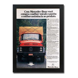 Quadro Caminhão Mercedes benz Propaganda Original De Revista