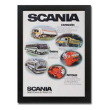 Quadro Caminhões E Ônibus Antigos Scania Propaganda Original