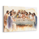 Quadro Canvas 80x120cm Religioso Santa Ceia De Jesus Cristo