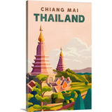 Quadro Canvas Cartão postal Paisagem Chiang