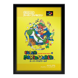 Quadro Capa Super Mario World Super Nintendo Snes Jp 33x45cm