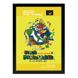 Quadro Capa Super Mario World Super Nintendo Snes Jp 33x45cm