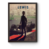 Quadro Car Legends F1 Lewis Hamilton Poster Moldurado