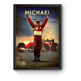 Quadro Car Legends F1 Michael Schumacher Poster Moldurado