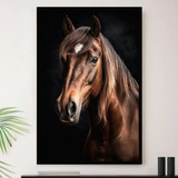 Quadro Cavalo Marrom Lindo