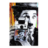 Quadro Charles Chaplin Cores 40x60 Decorativo Moderno Sala 