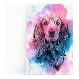 Quadro Cocker Spaniel Inglês Cachorro Canvas 20x30cm Cor Outro