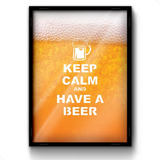 Quadro Cofre Porta Tampinha Cerveja Keep Calm Have Beer 2583