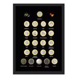 Quadro Colecao Moedas Comemorativas