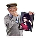 Quadro Com Moldura Amy Winehouse 01 Tamanho A4 30x21cm