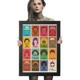 Quadro Com Moldura Musica Popular Brasileira Mpb 60x42 A2