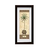 Quadro Com Vidro E Pp Coqueiro Kapos Imbuia 17X32