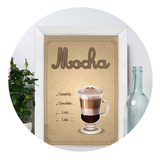 Quadro Cozinha Café Mocha 33x43cm Moldura