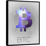 Quadro Criptomoeda Bitcoin Ethereum 100x76cm