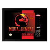 Quadro Da Capa Mortal Kombat Super Nintendo Snes A3 33x45cm
