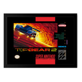 Quadro Da Capa Top Gear 2 Super Nintendo Snes A3 33x45cm