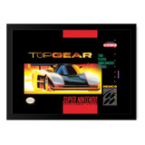 Quadro Da Capa Top Gear Super Nintendo Snes A3 33x45cm