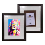 Quadro De Assinatura 50x60 Madeira Tabaco Foto 30x40 Pr15 tr