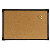 Quadro De Aviso Cortiça Moldura Mdf Soft Colors Preto STALO 60x40