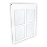 Quadro De Aviso E Gestão Em Acm C 4 Displays A4 Transparente