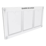 Quadro De Aviso E Gestão Mdf C 3 Displays A4 Branco