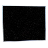 Quadro De Aviso Feltro Preto 070x050 Moldura Epoxi Branco