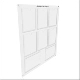 Quadro De Aviso Gestão A Vista 8 Displays A4 Em Acm Branco