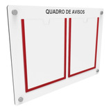 Quadro De Aviso Gestão À Vista C 2 Displays Acrílicos P A4