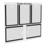 Quadro De Aviso Gestão À Vista C 5 Displays Acrílicos P A4