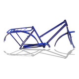 Quadro De Bicicleta Aro 26 Modelo Poti Garfo Cores Cor Azul