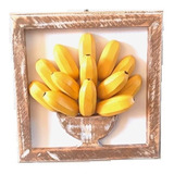 Quadro De Madeira Rústico Banana Pimenta