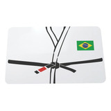 Quadro De Metal Jiu Jitsu Faixa Preta Bandeira Brasil Kimono