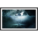 Quadro De Parede Ufologia Disco Voador Com Moldura Gg2
