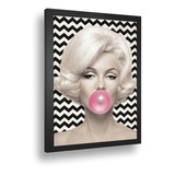 Quadro Decor Poster Marilyn Monroe Chiclete Artista Moldu A3