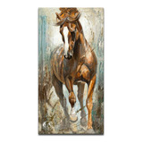 Quadro Decoração Lindo Cavalo Abstrato 120x60