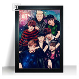 Quadro Decoração Moldura Banda Bts Poster