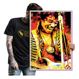Quadro Decoração Rock Blues Jimi Hendrix